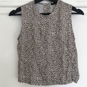 Jenni Kayne, animal print button up crop tank!